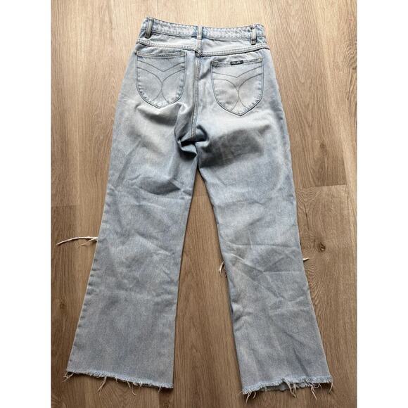 Rolla's Eastcoast Crop Flare, Women's size 27, Light Blue, Distressed - Picture 2 of 7